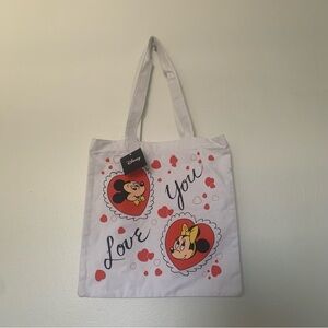 Disney Japan small planet Mickey and Minnie Mouse tote bag